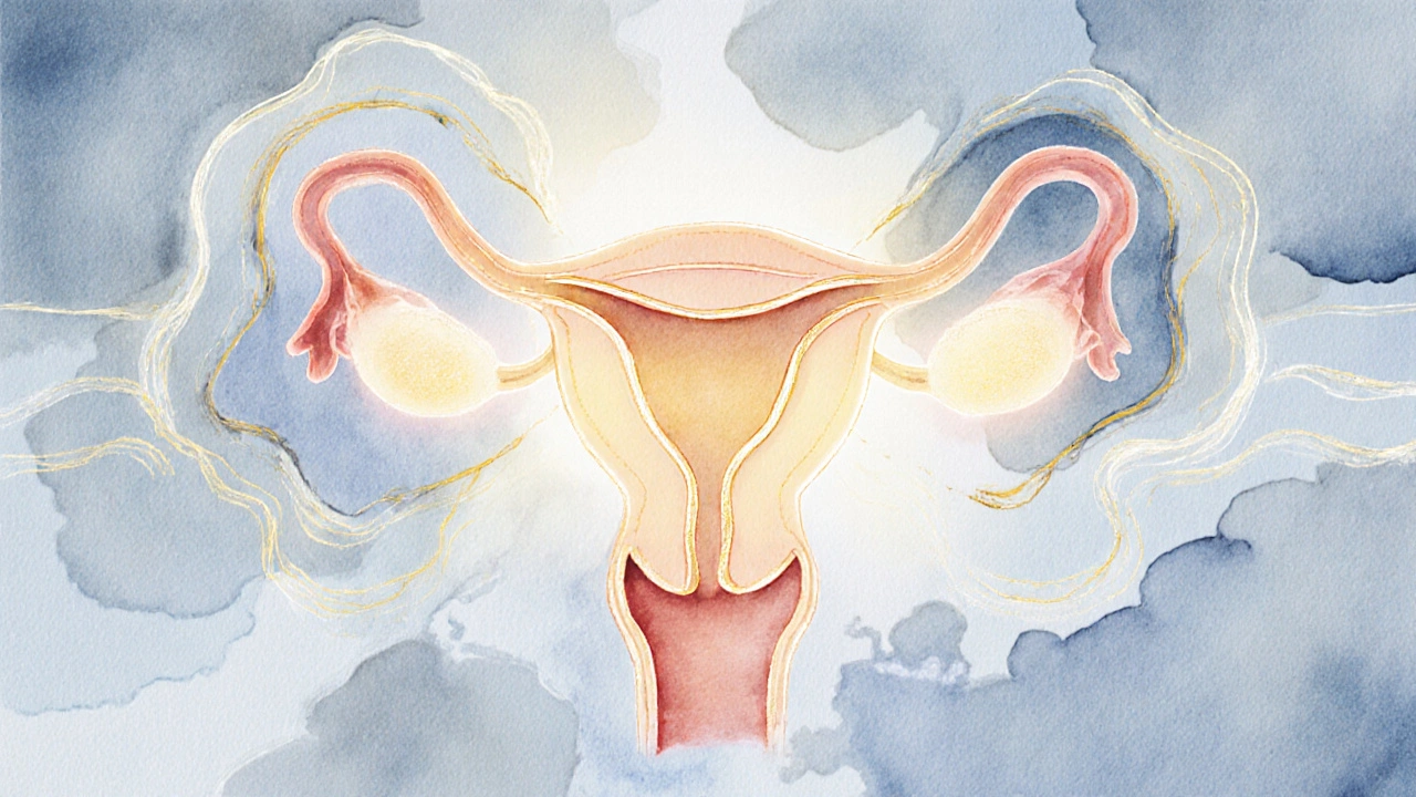 Abstraktní znázornění hormonální změny v těhotenství