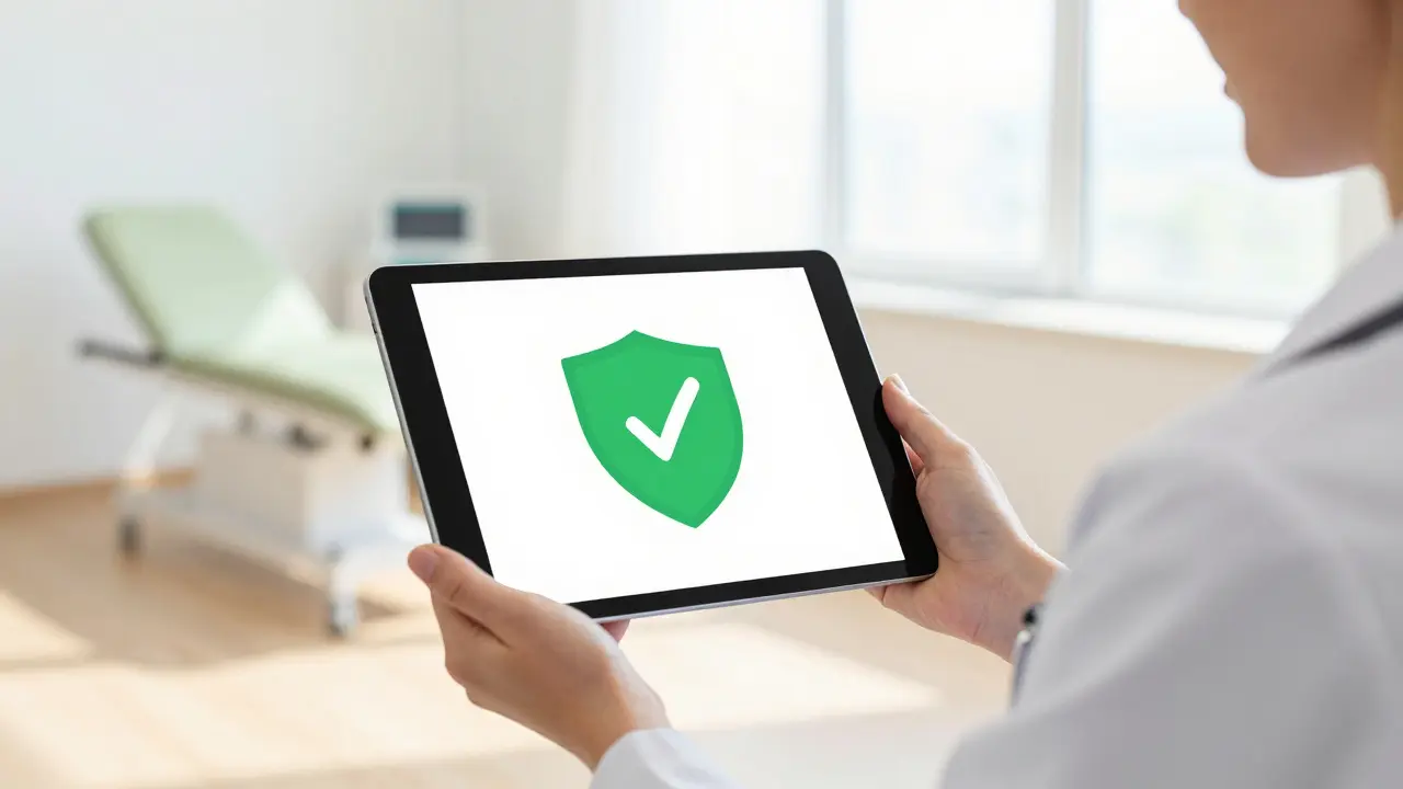 Lékařka s tabletem symbolizující prevenci a včasnou detekci HPV.