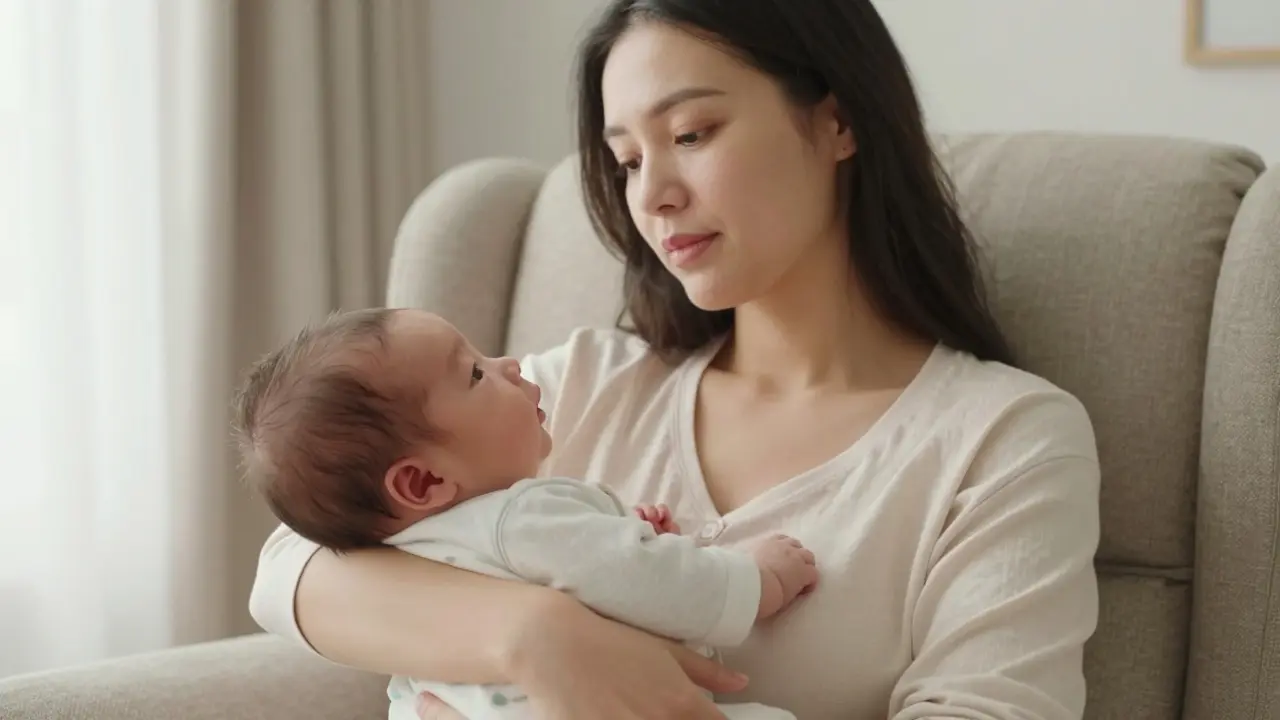 První menstruace po porodu: Kdy přijde, jak vypadá a co je normální